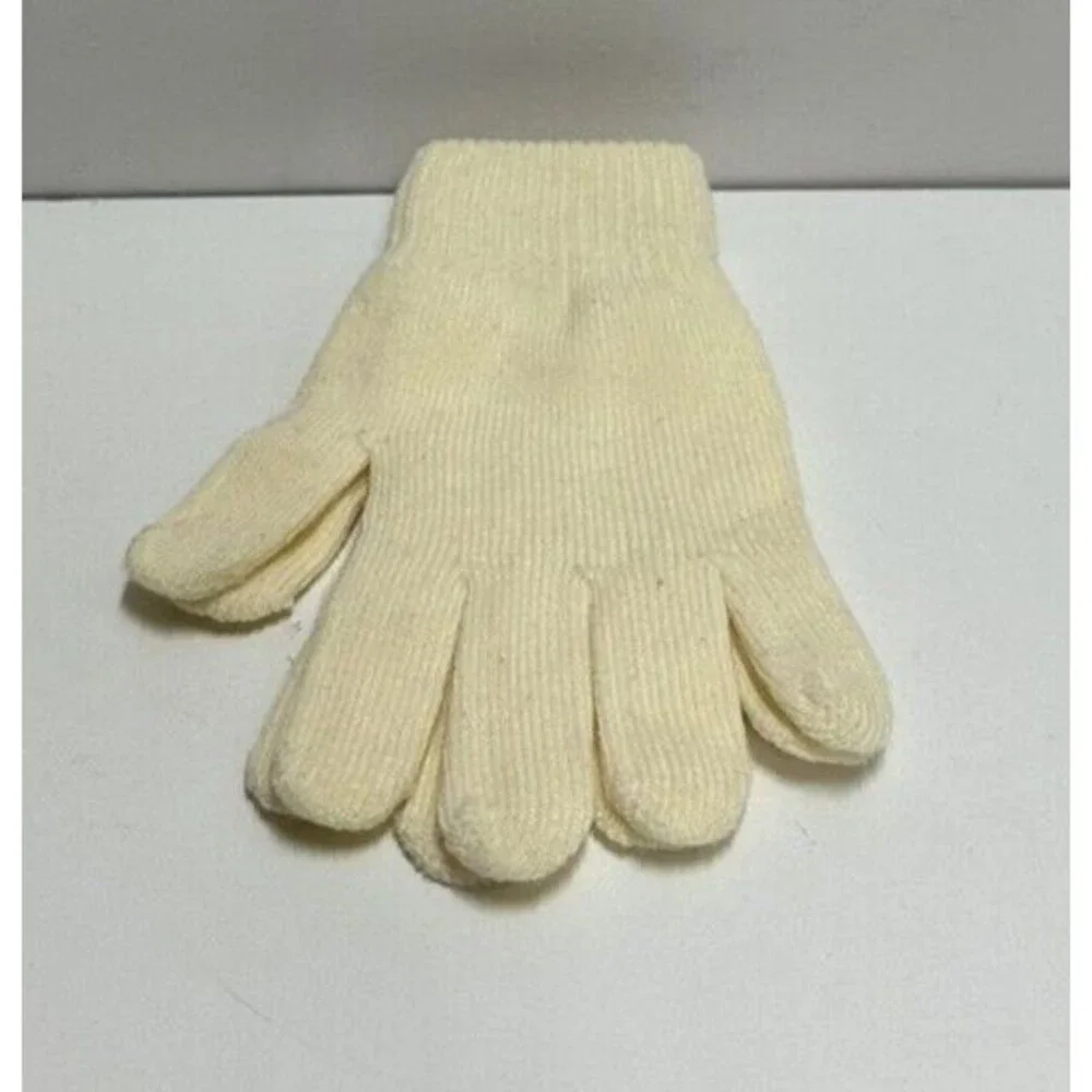 Girls one size fits all youth 4 to 16 magic gloves ivory - set of 5 pairs